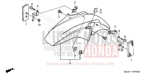 FRONT FENDER CB900F7 de 2007